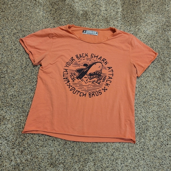 Dutch Bros Womens Shark Attack Shirt Size Medium - Picture 2 of 4